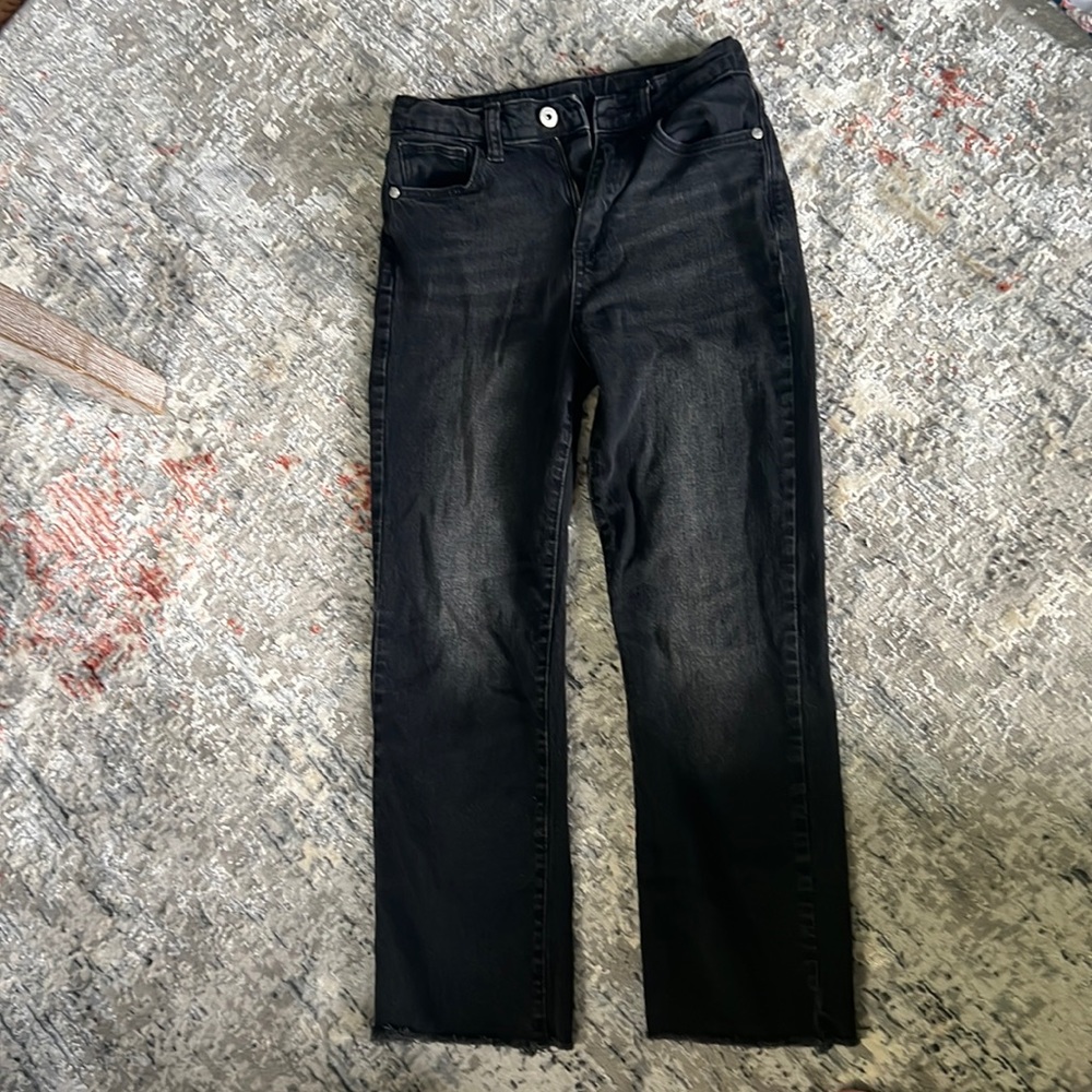 Girls' High-Rise Dad Jeans - Art Class Black Wash